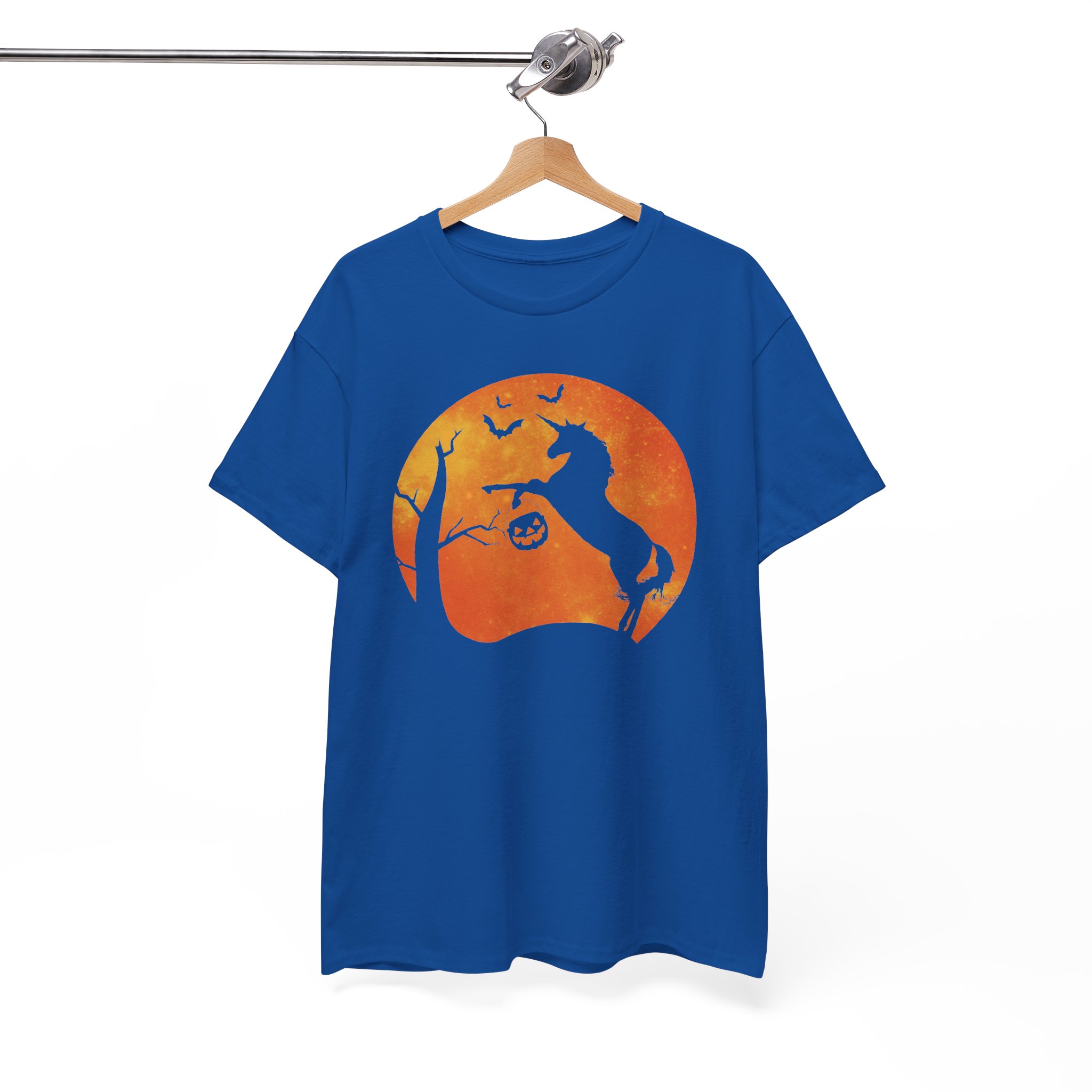 Halloween Unicorn Tee - Spooky Pumpkin Moon Silhouette Shirt - Image 12