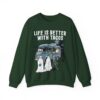 Halloween Life Is Better with TACOS Sweatshirt – Taco Lover Sweatshirt – Halloween Humor Sweatshirt – Ghost Zombies Taco Sweatshirt