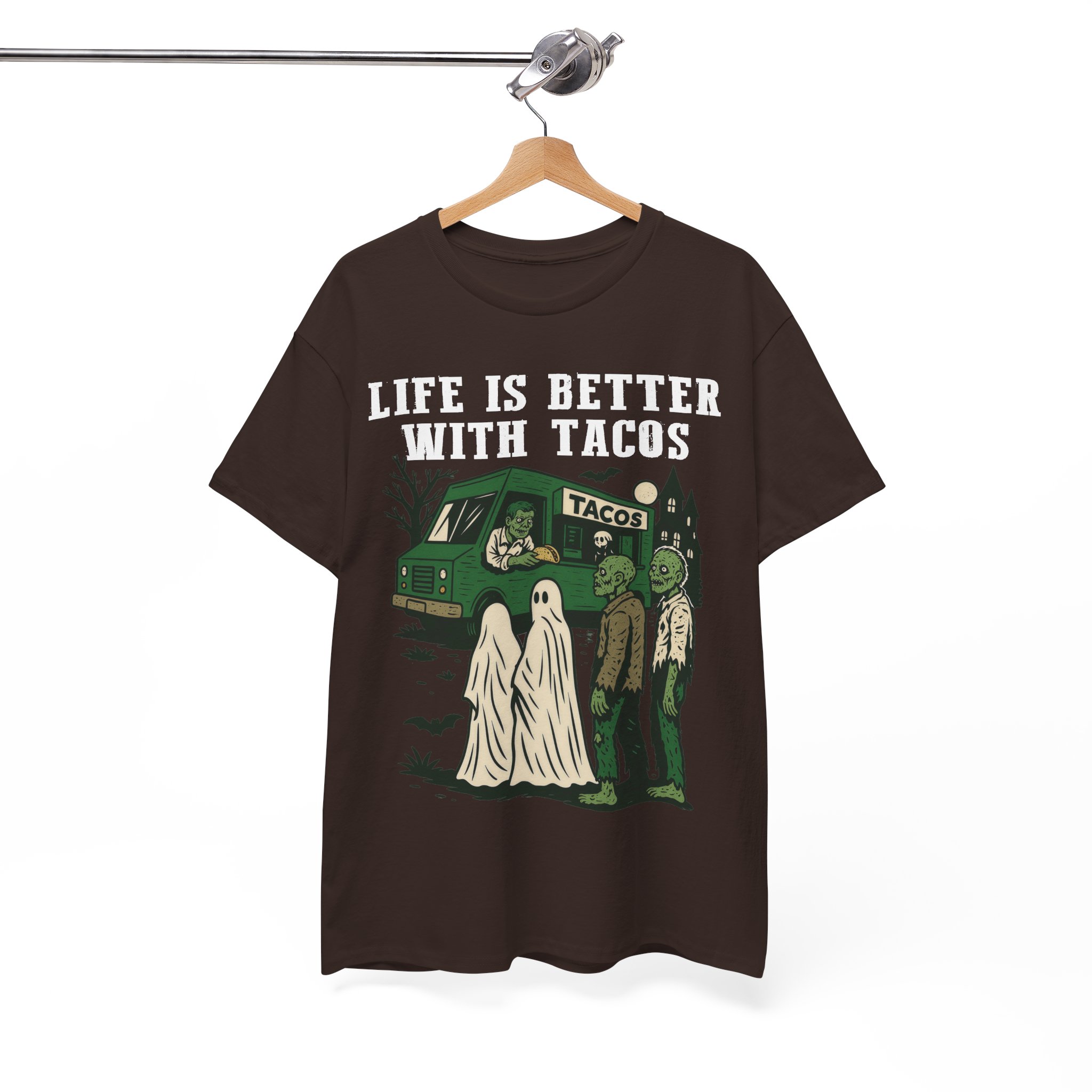 Halloween Taco Shirt - Ghost & Zombie Taco Tee, Life Is Better With Tacos, Funny Taco Lover Gift - Image 5