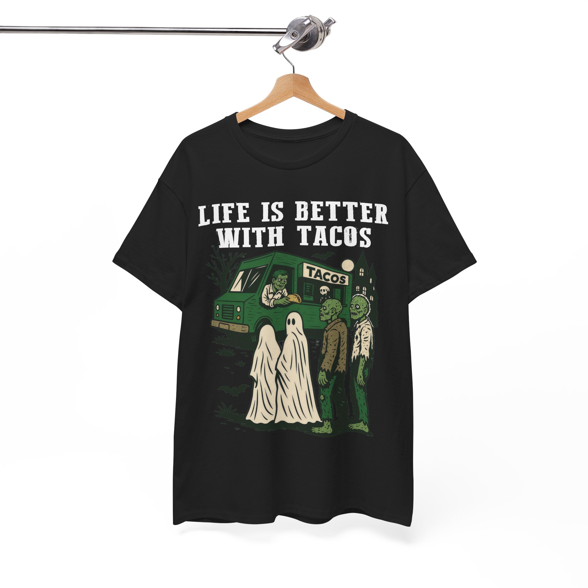 Halloween Taco Shirt - Ghost & Zombie Taco Tee, Life Is Better With Tacos, Funny Taco Lover Gift