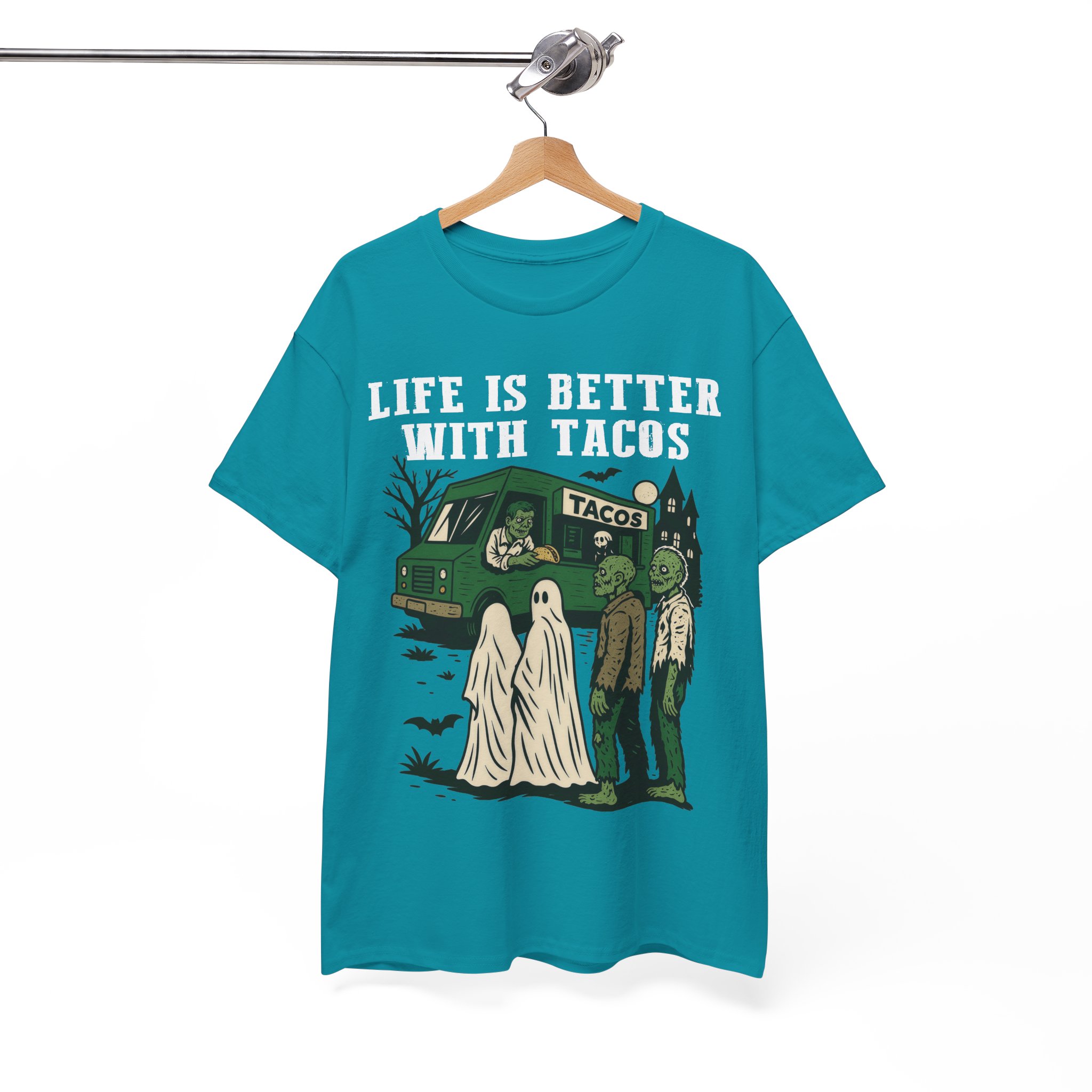 Halloween Taco Shirt - Ghost & Zombie Taco Tee, Life Is Better With Tacos, Funny Taco Lover Gift - Image 9