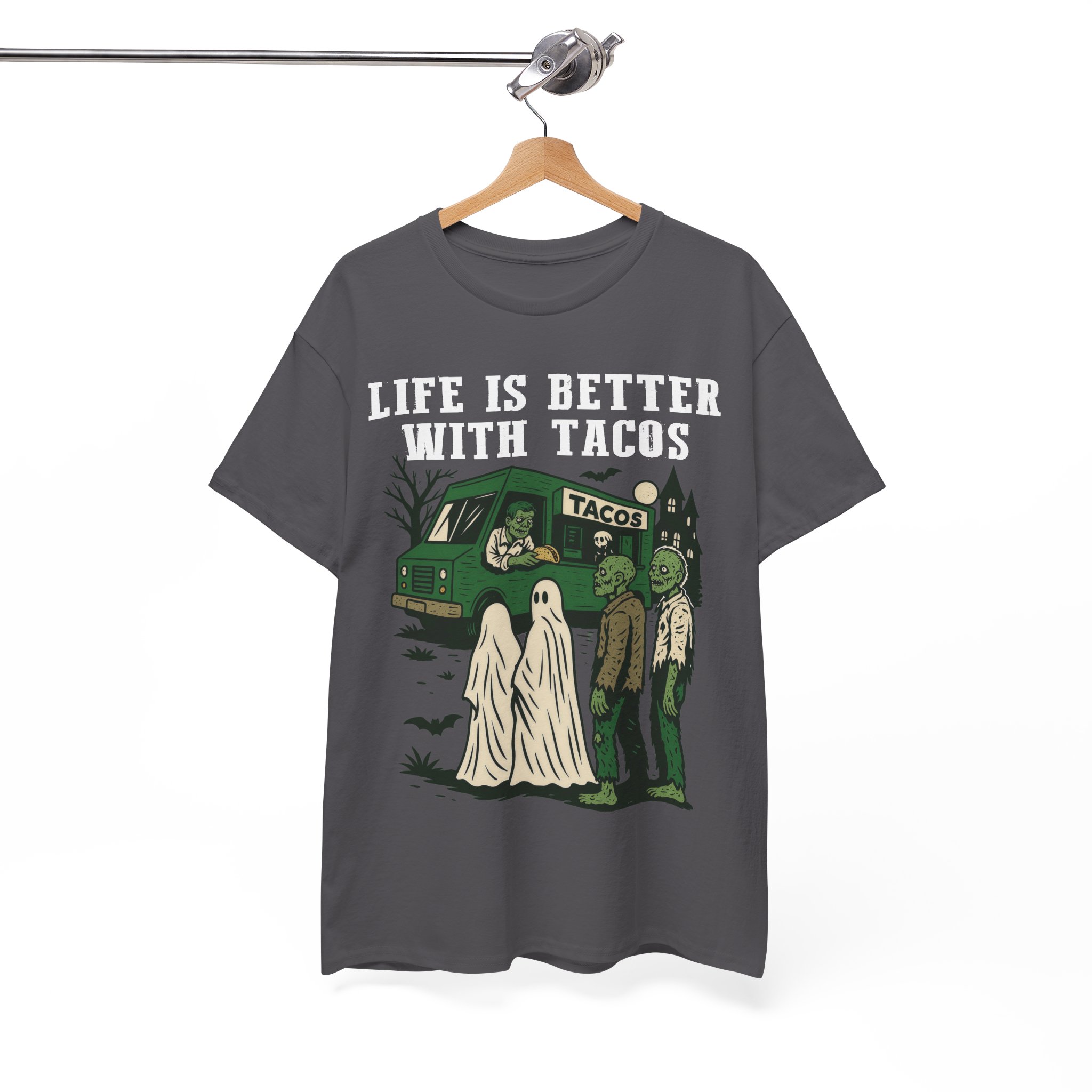Halloween Taco Shirt - Ghost & Zombie Taco Tee, Life Is Better With Tacos, Funny Taco Lover Gift - Image 10