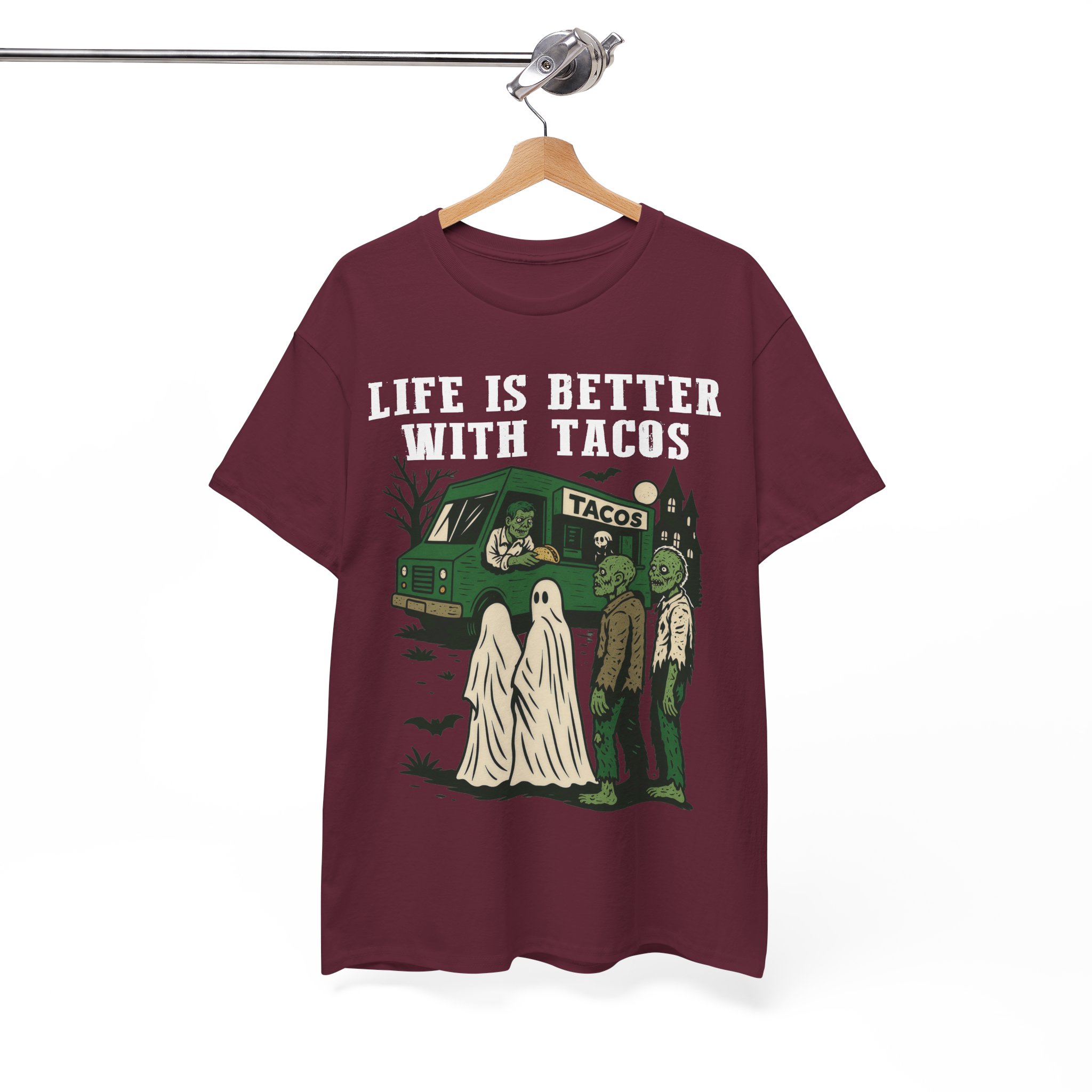 Halloween Taco Shirt - Ghost & Zombie Taco Tee, Life Is Better With Tacos, Funny Taco Lover Gift - Image 4