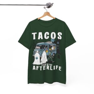 Tacos Even in the Afterlife T-Shirt - Halloween Costume Tacos Ghost Zombie Shirt