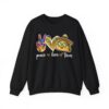 Peace Love Tacos Sweatshirt – Tacos Lover Gift Sweatshirt