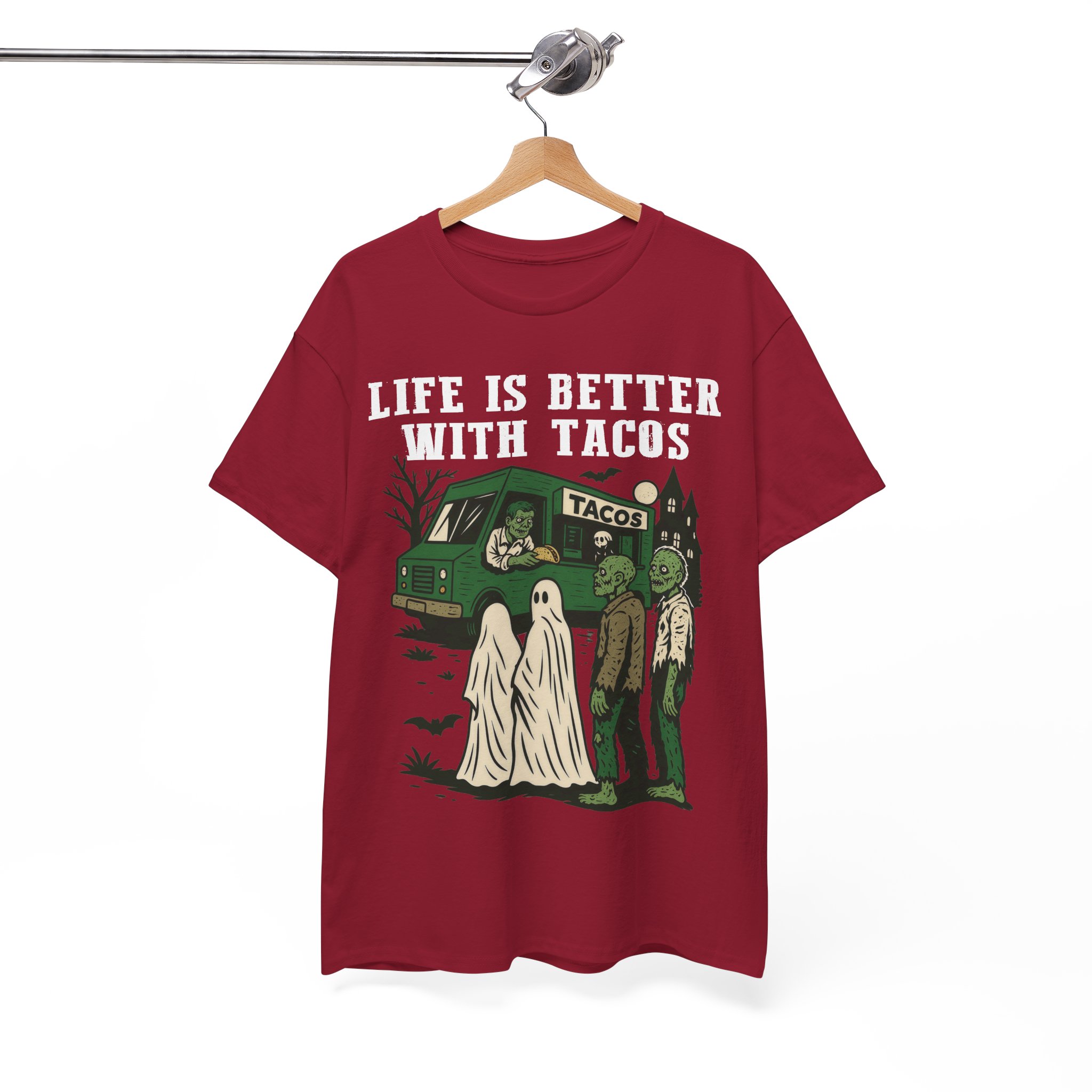 Halloween Taco Shirt - Ghost & Zombie Taco Tee, Life Is Better With Tacos, Funny Taco Lover Gift - Image 14