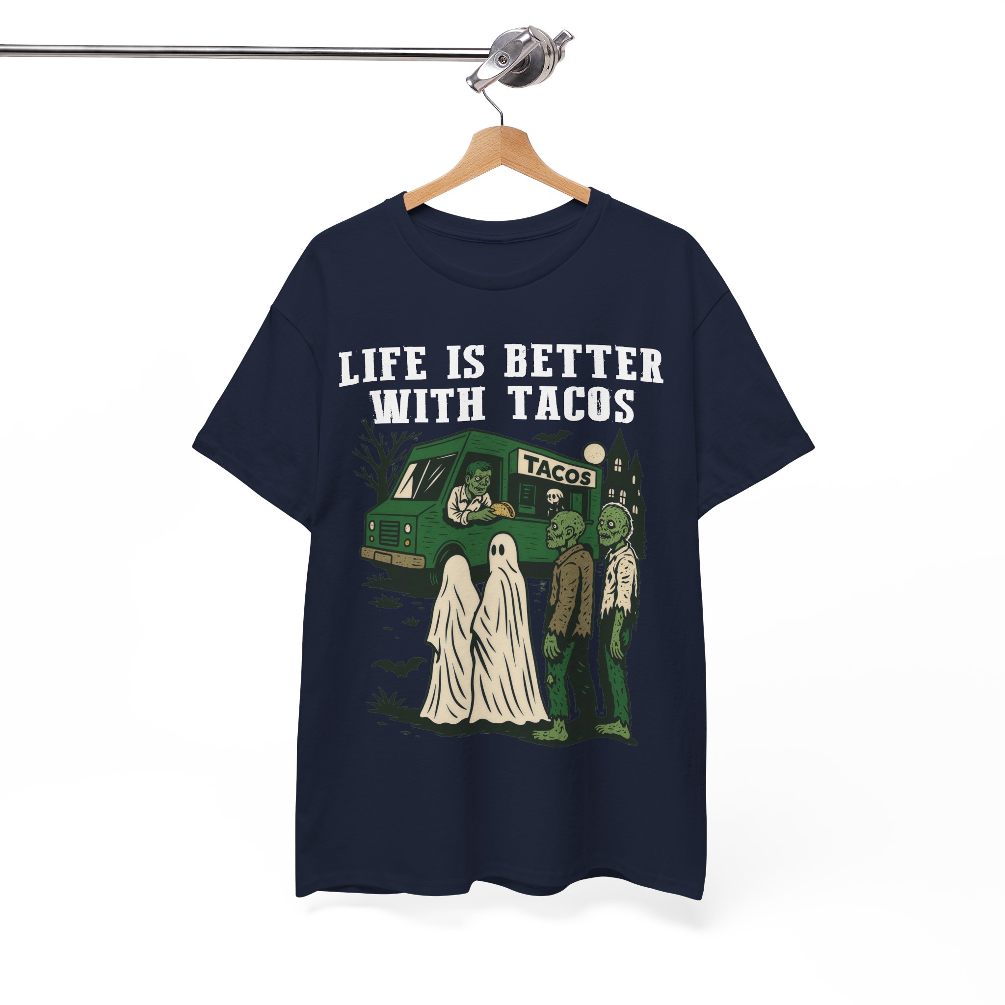 Halloween Taco Shirt - Ghost & Zombie Taco Tee, Life Is Better With Tacos, Funny Taco Lover Gift - Image 12