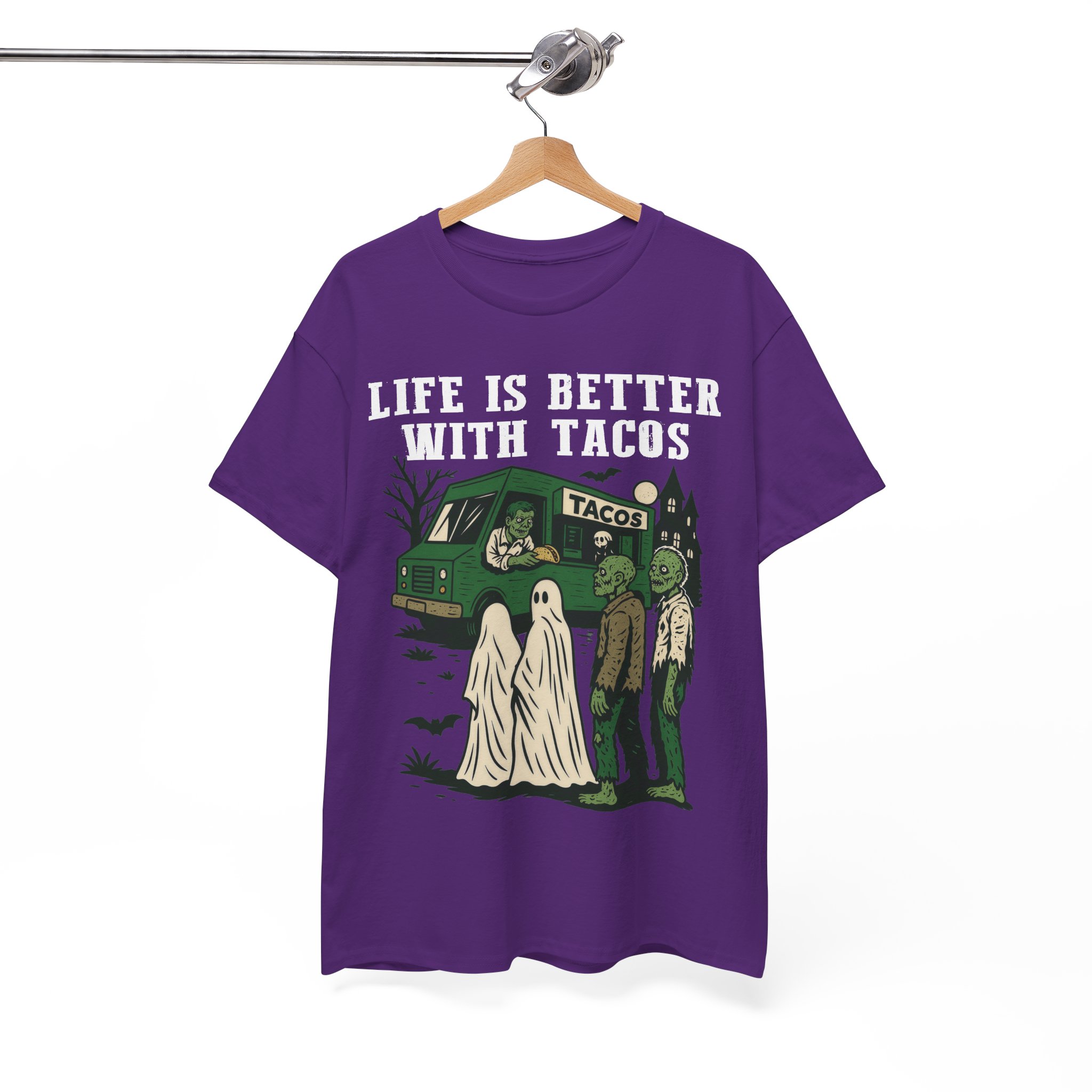 Halloween Taco Shirt - Ghost & Zombie Taco Tee, Life Is Better With Tacos, Funny Taco Lover Gift - Image 13