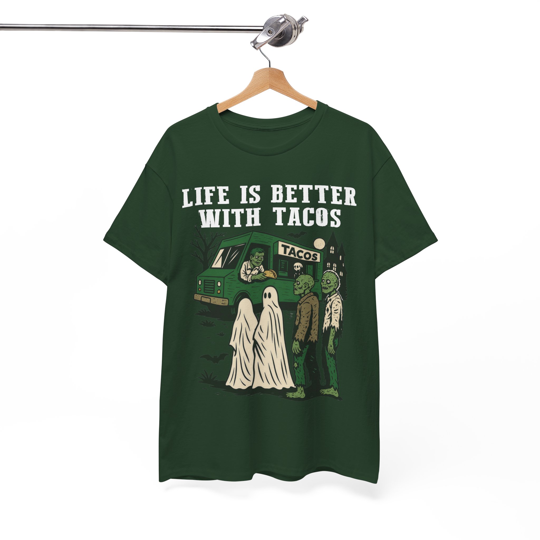 Halloween Taco Shirt - Ghost & Zombie Taco Tee, Life Is Better With Tacos, Funny Taco Lover Gift - Image 7